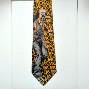 1990's Novelty JarJar Star Wars Polyester Tie